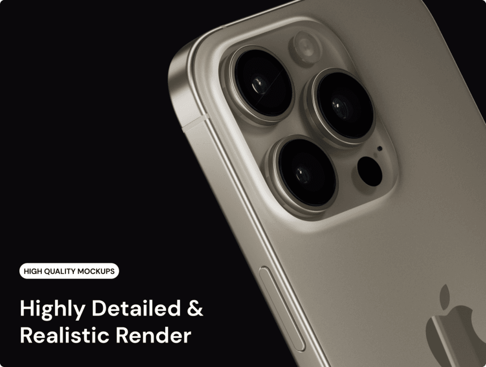 iPhone 16 pro Mockup Close Shot
